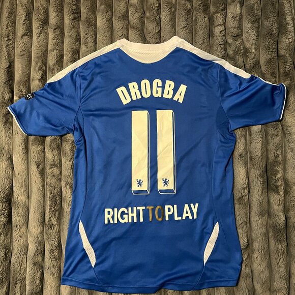 Adidas Mens Chelsea FC Home 2011-12 Didier Drogba #11 Jersey Size M Clean! - Picture 2 of 16
